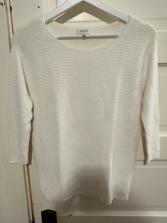 Wilfred Sweaters - Wilfred Blanchard Cream Ribbed Sweater